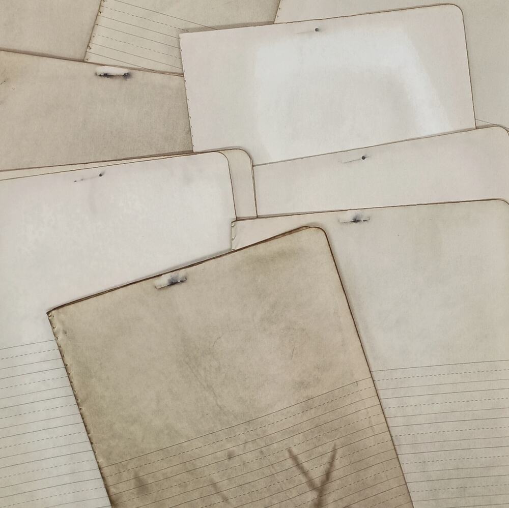 Child Composition Papers, 25 Coffee Dyed 9.5x14.5 Sheets, Hand Dyed Papers